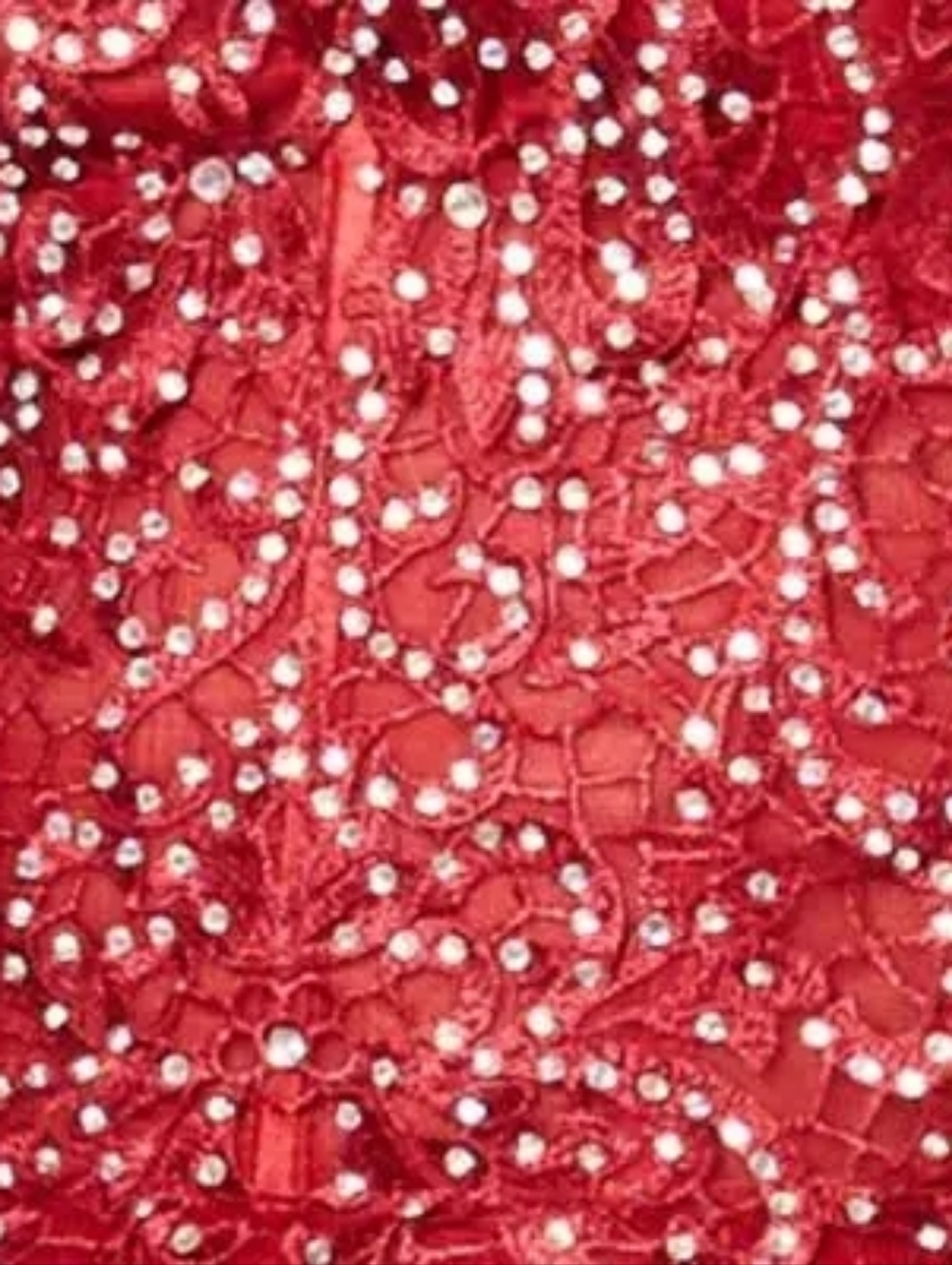 Burgundy Sequin Hearts Juniors' Size Gown - Picture 2 of 9